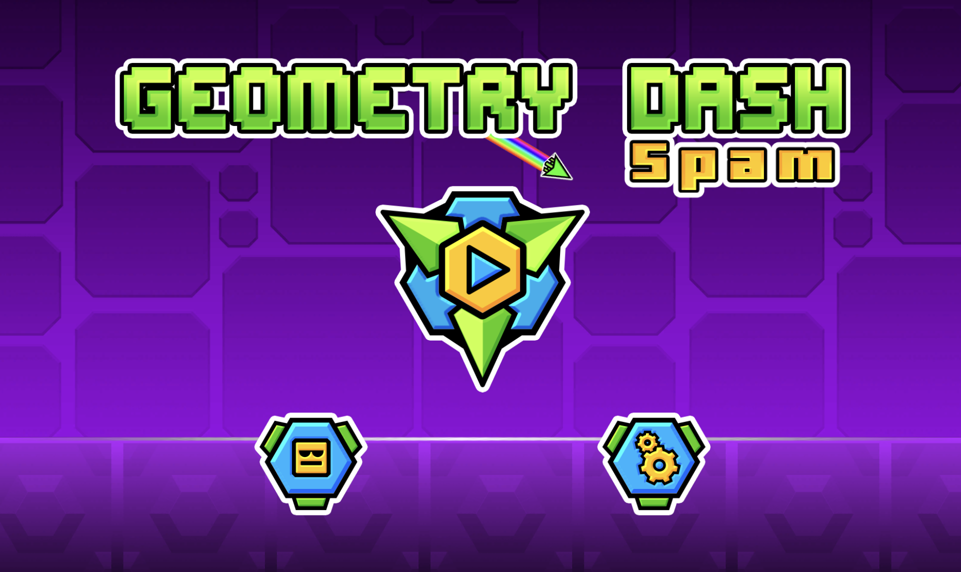 Gameplay preview of Geometry Dash Spam browser game from our arcade library collection showcase page